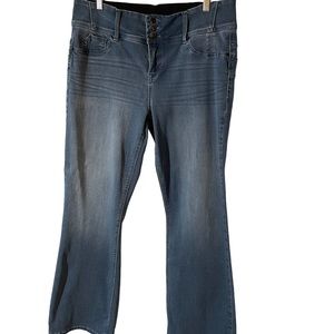 Laurie Felt Los Angeles  womens curve silky denim boot cut jeans size large
